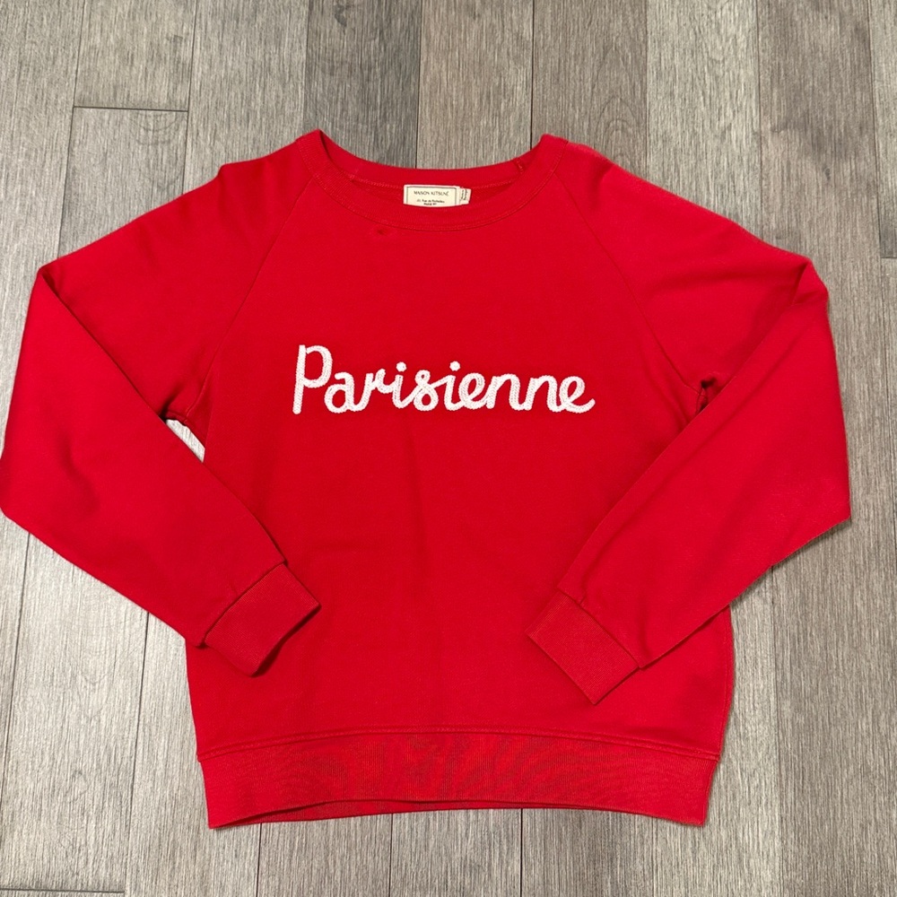 Maison Kitsuné Women’s Red Crewneck